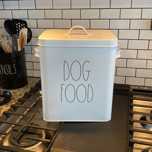Rae Dunn dog food tin